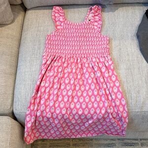 Hatley Pink and White Patterned Kids Dress